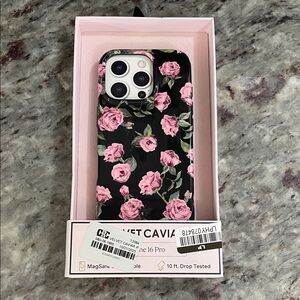 New Velvet Caviar Black Floral Case iPhone 16 Pro